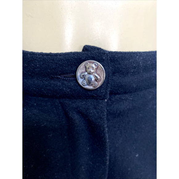 Ernest Le Gamin Skirt Black Mini Wool Cashmere 40 Lined Front zip S - Picture 2 of 8